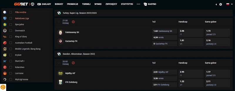 linia sportowa ggbet